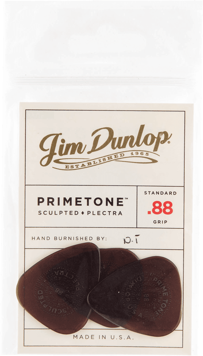 Primetone Standard Picks with Grip, 3 pcs., brown, 0,88 mm