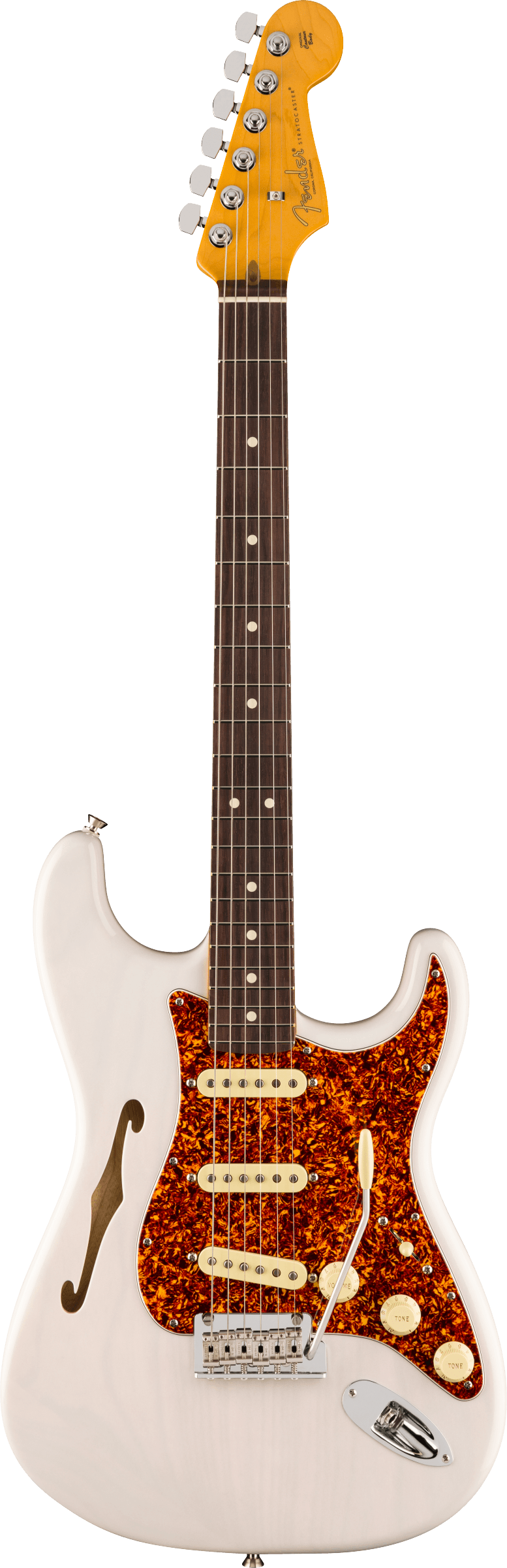 American Professional II Stratocaster® Thinline, Rosewood Fingerboard, White Blonde