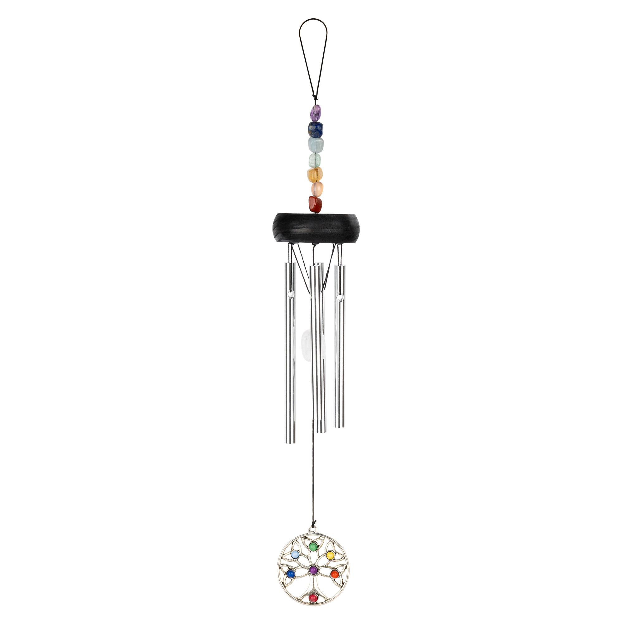 Mini Tree of Life Chakra Chime, 12" / 30 cm, Silber