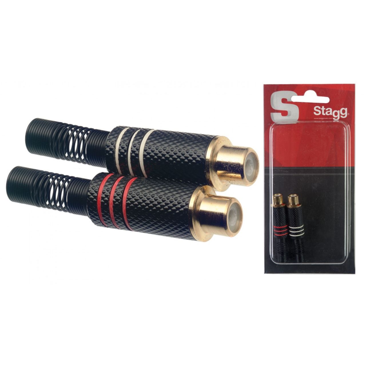 Stagg Cinchbuchsen 2er-Set, schwarz