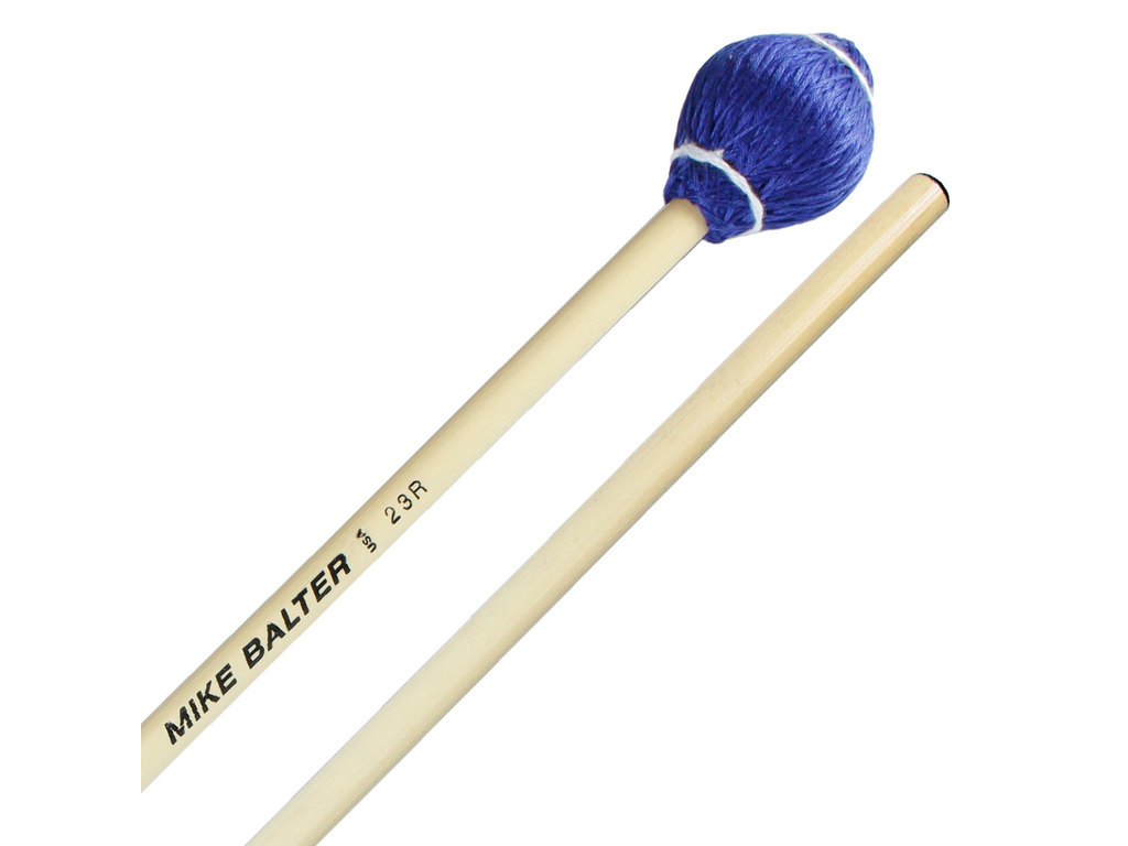 Vibraphone Mallets Mike Balter 23R, Pro Vibe Serie, Länge 15 1/2", Blau Schnur, Medium, Rattan