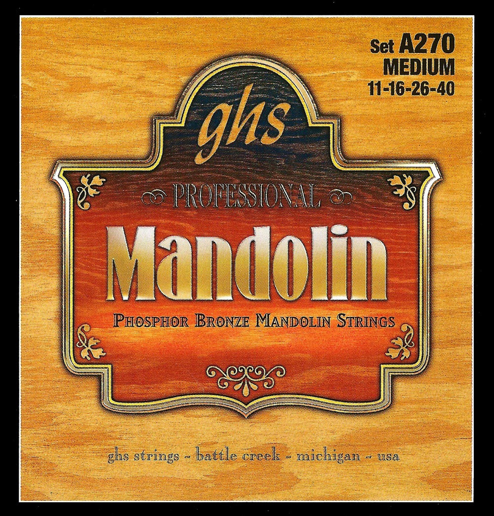 A270 - Mandolin String Set, Loop End, Phosphor Bronze, Medium, .011-.040