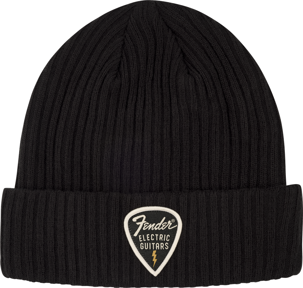 Pick Patch Ribbed Beanie, Black