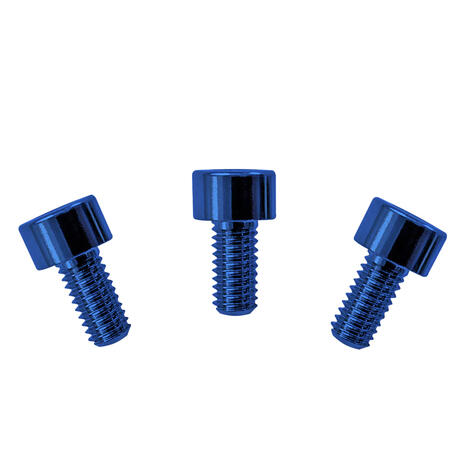 FRNCSBLP - Color Stainless Steel Nut Clamping Screws (3 pcs), Blue