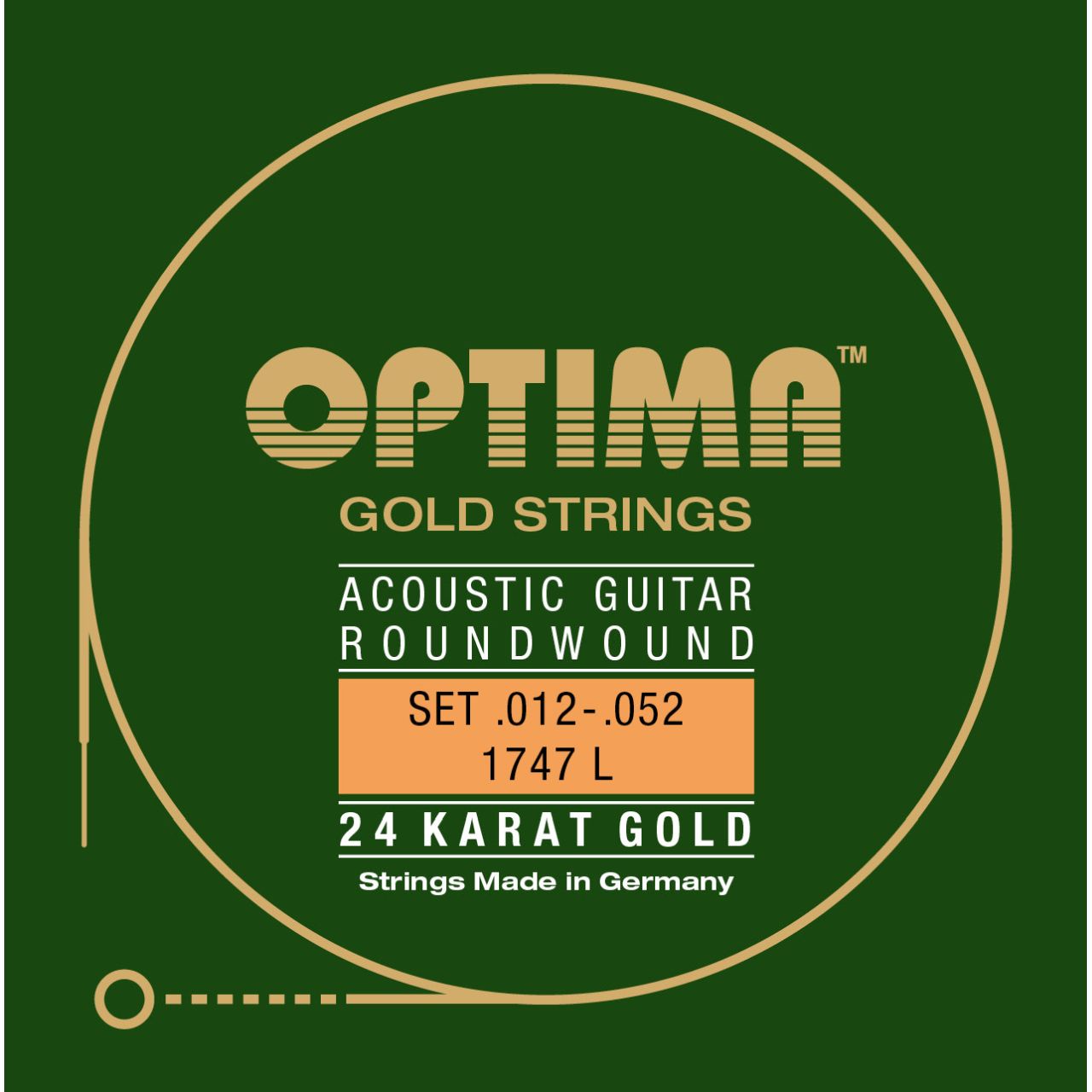 24K Gold Strings Satz Light .012-.052