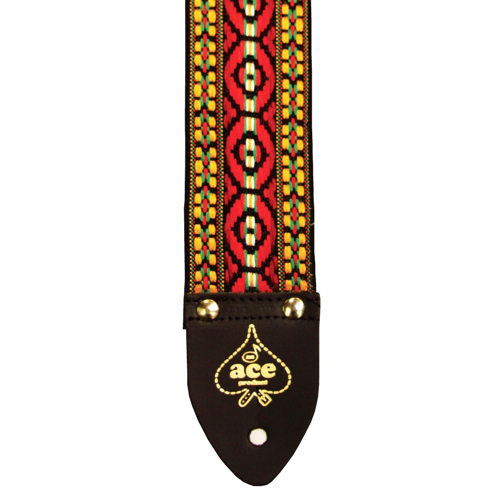 Ace Vintage Reissue Guitar Strap (ACE-4), Bohemian Red