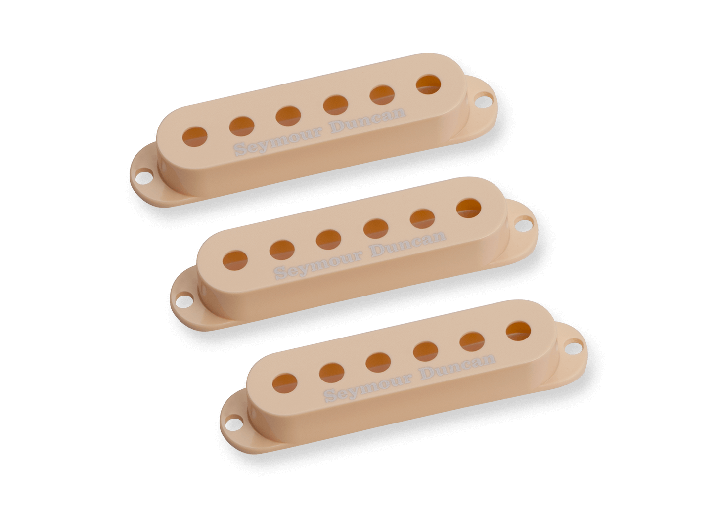 Pickup Cover Set for Strat - Cream with Logo