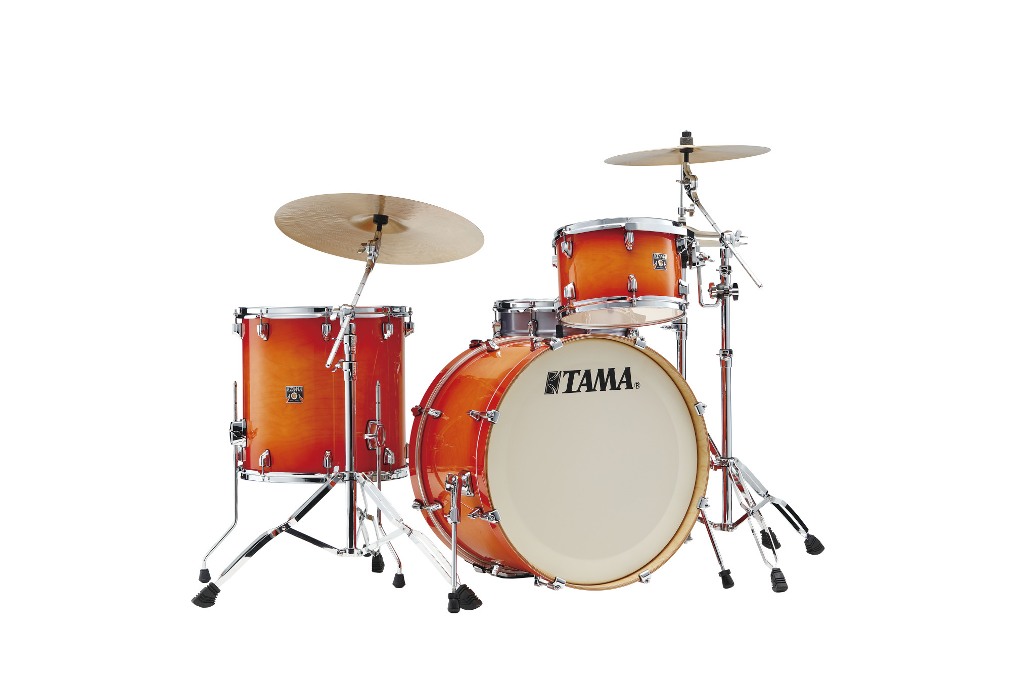 Superstar Maple Shell Kit 3 teilig - Tangerine Lacquer Burst/Chrom HW