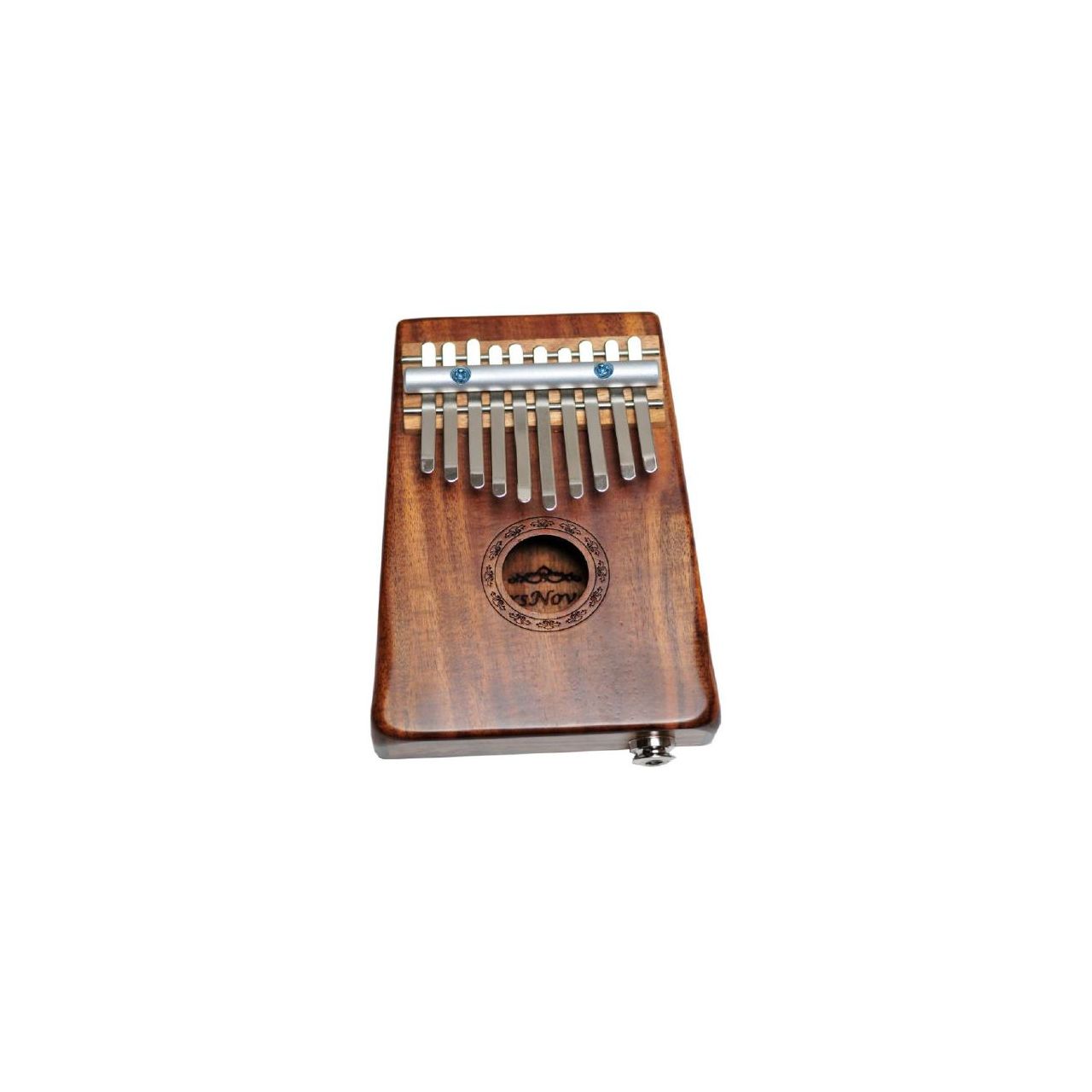 Kalimba mit 17 Tönen und Tonabnehmer - Mahagoni