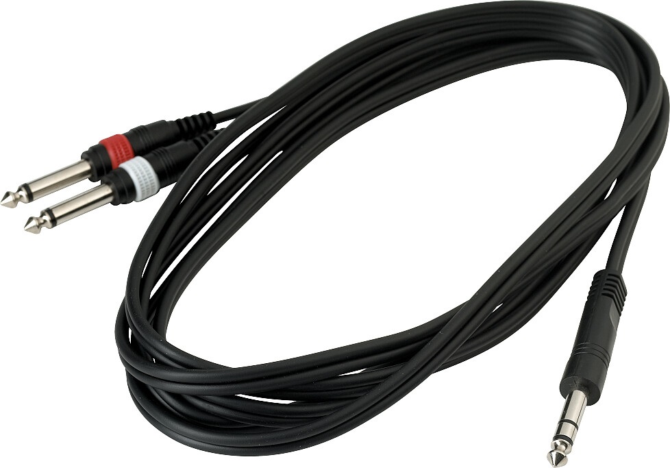 Patch Cable    -    TRS (6.3 mm) / 2 x TS (6.3 mm)    -    3 meters