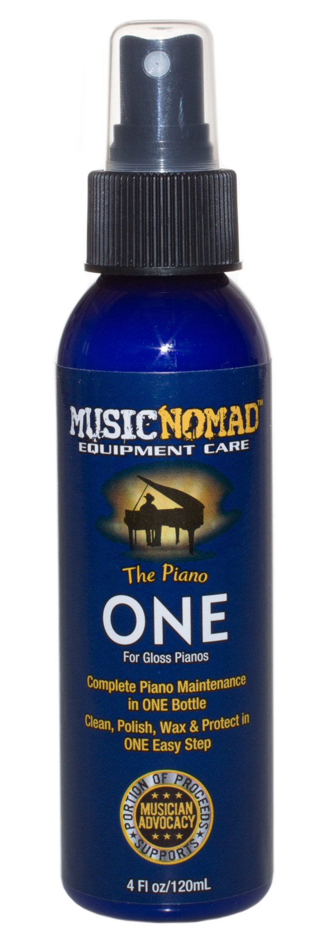 The Piano ONE (MN130) - All-In-One Cleaner, Polish and Wax for Gloss Pianos, 120 ml (4 oz.)