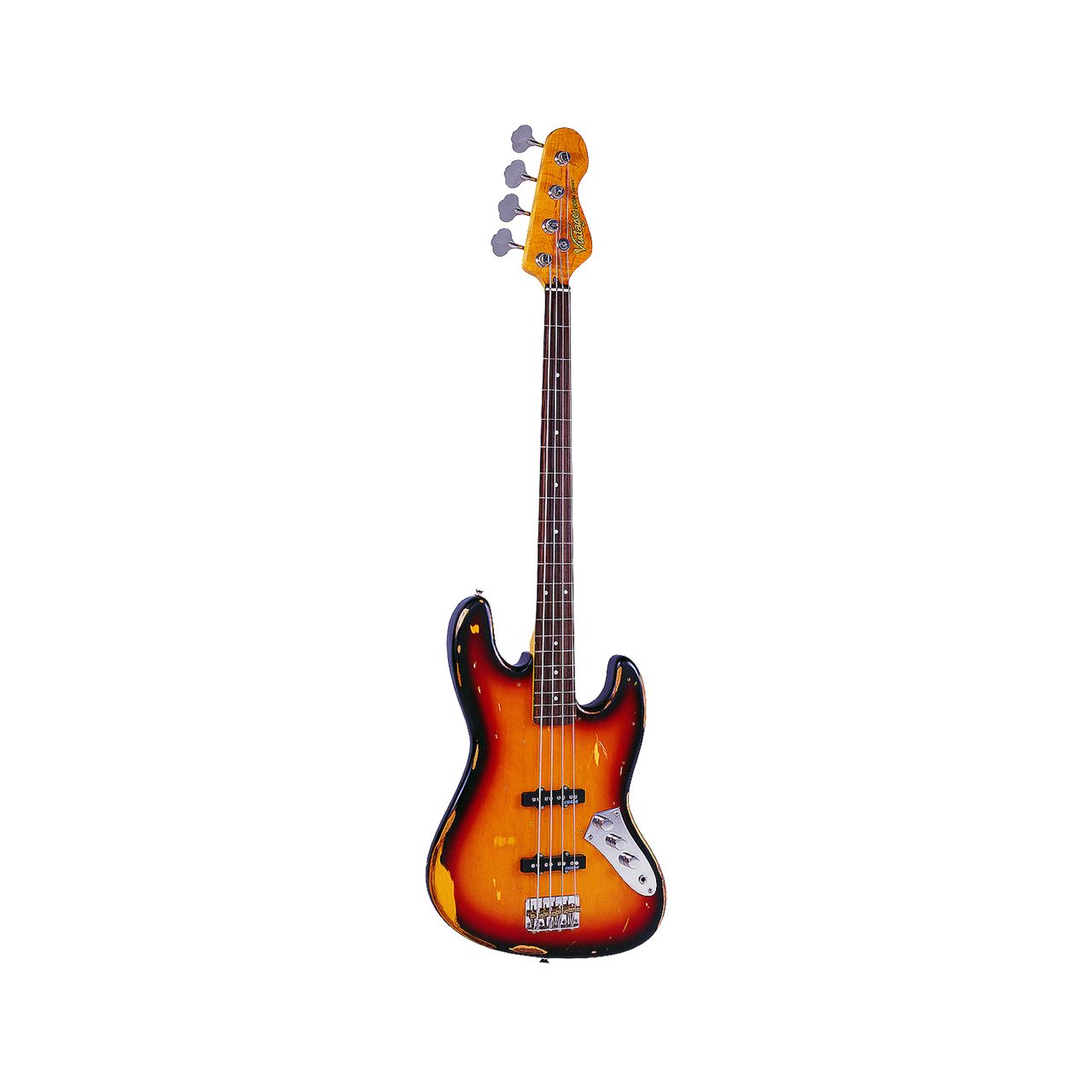 VJ96 Relic-Jazzbass in Sunset Sunburst Fretless