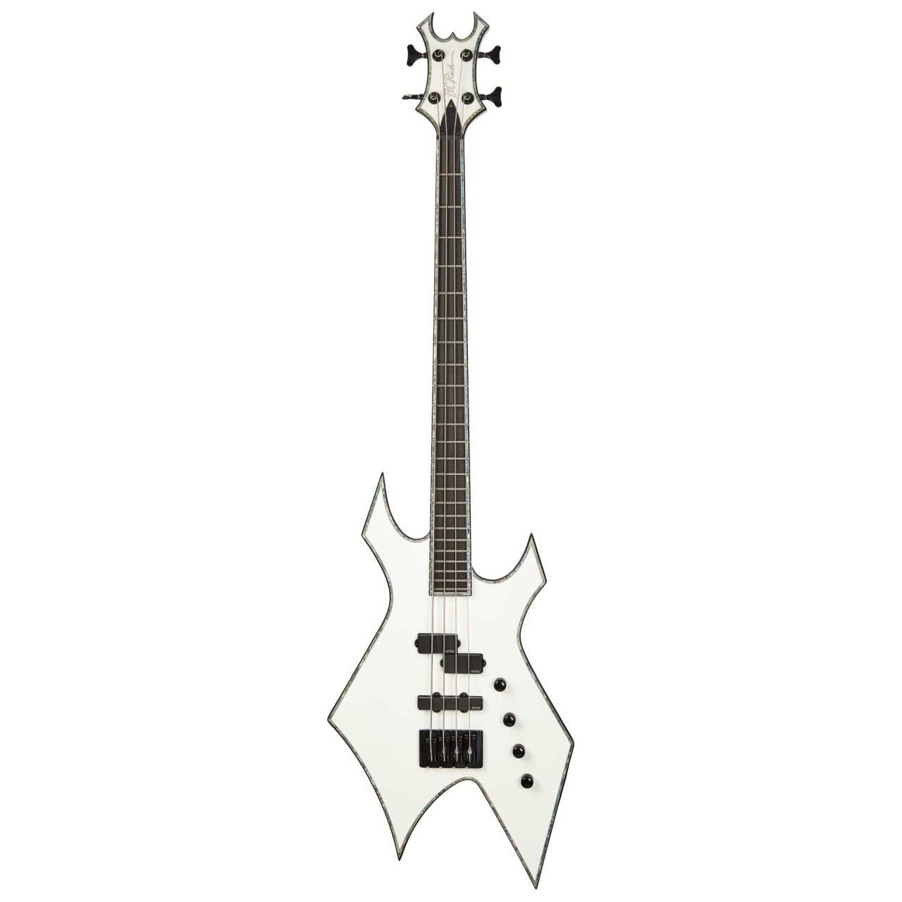 Chris Kael Signature Warlock Bass, 4-String - Satin White