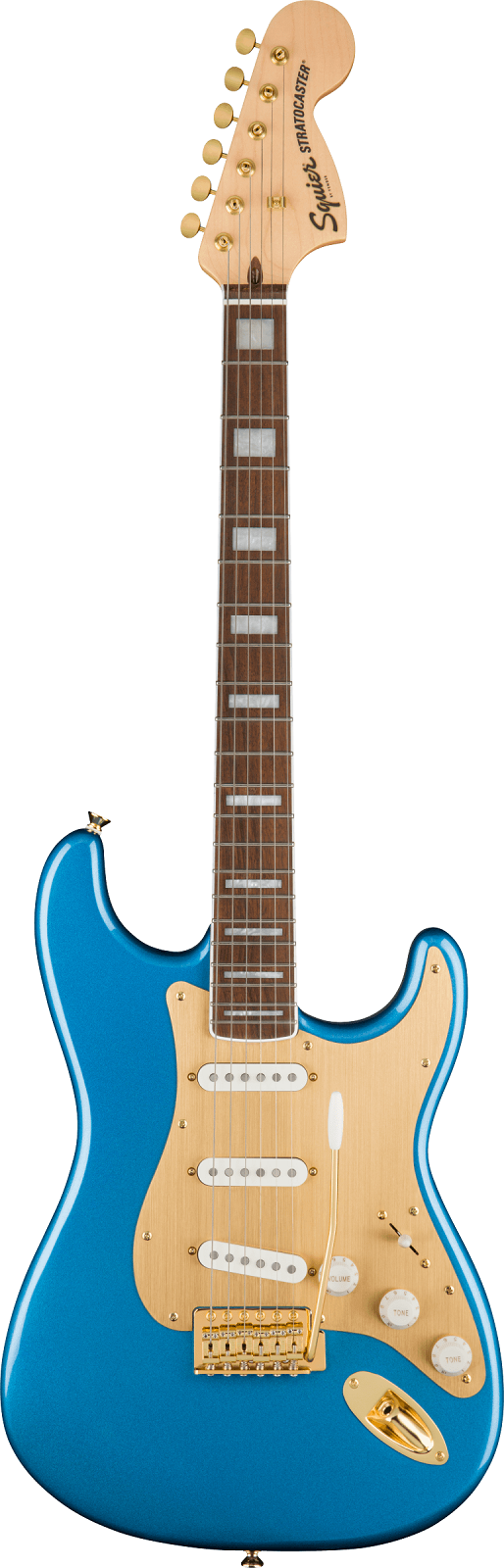 40th Anniversary Stratocaster®, Gold Edition, Lake Placid Blue