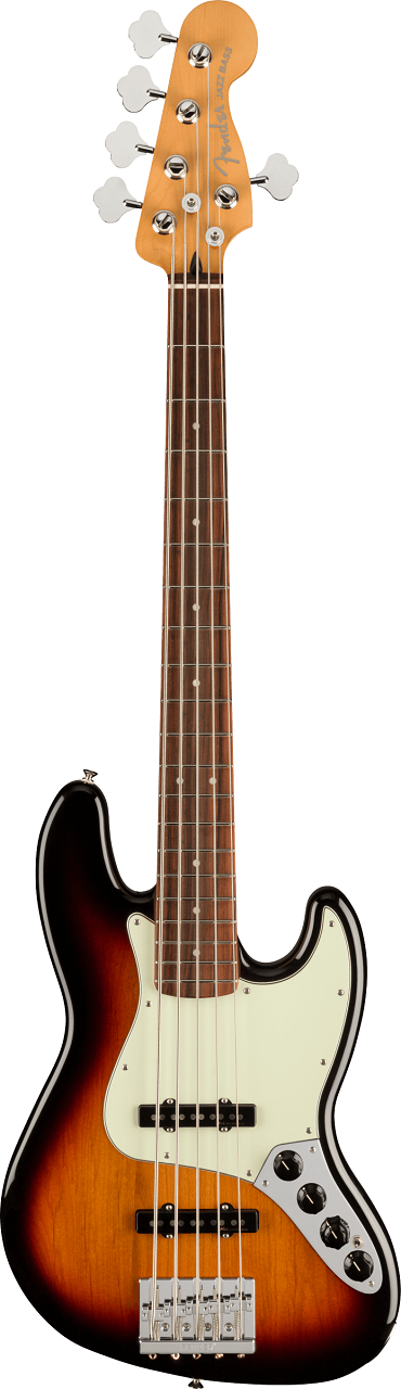 Player Plus Jazz Bass® V, Pau Ferro Fingerboard, 3-Tone Sunburst