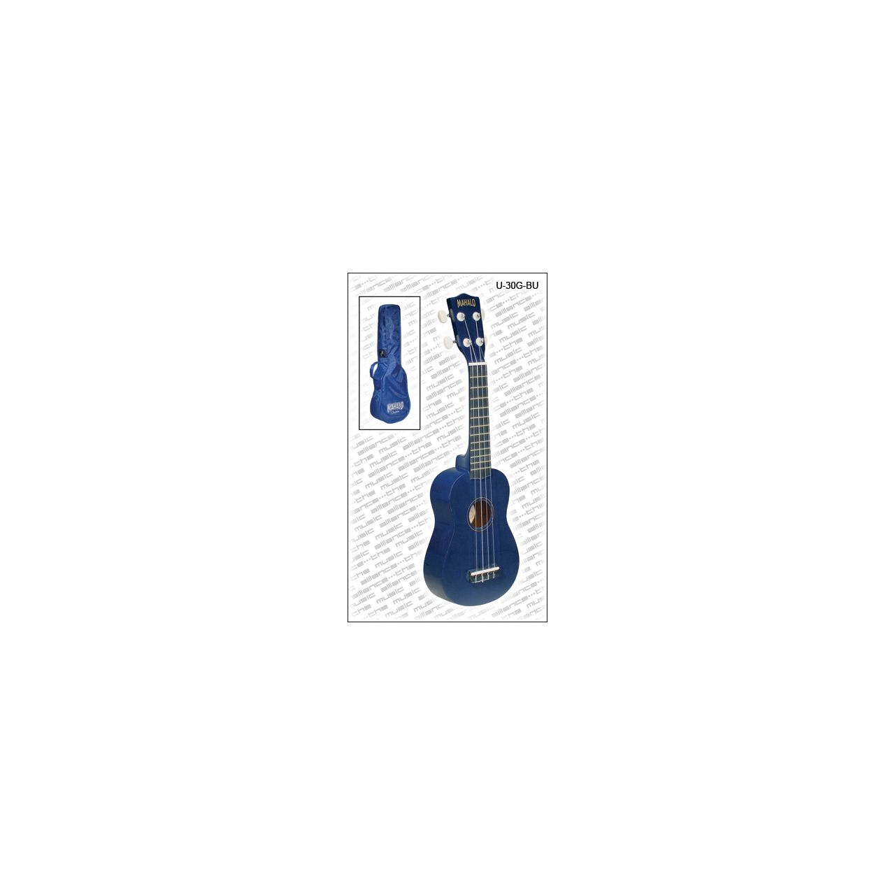 Sopran Ukulele mit Tasche in Blue