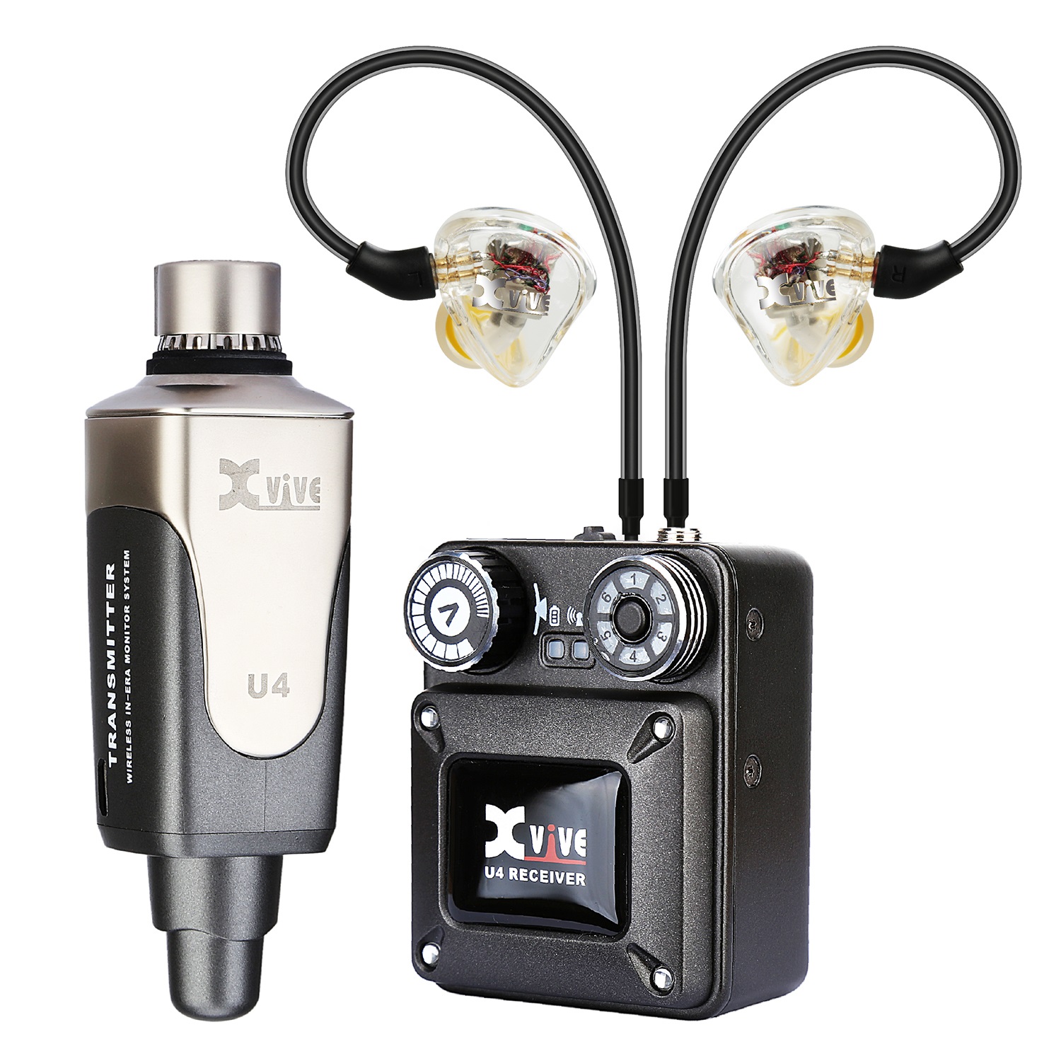 U4T9 In-Ear Monitor Wireless System - Bundle, 1x Transmitter + 1x Receiver + 1x T9 In-Ear Monitors