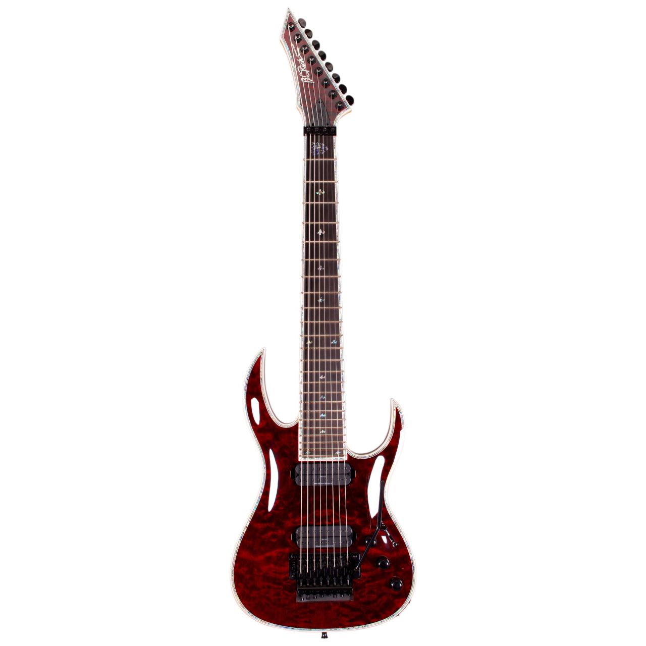 Shredzilla 8 Prophecy Exotic Archtop with Floyd Rose, 8-String - Quilted Maple Top, Black Cherry