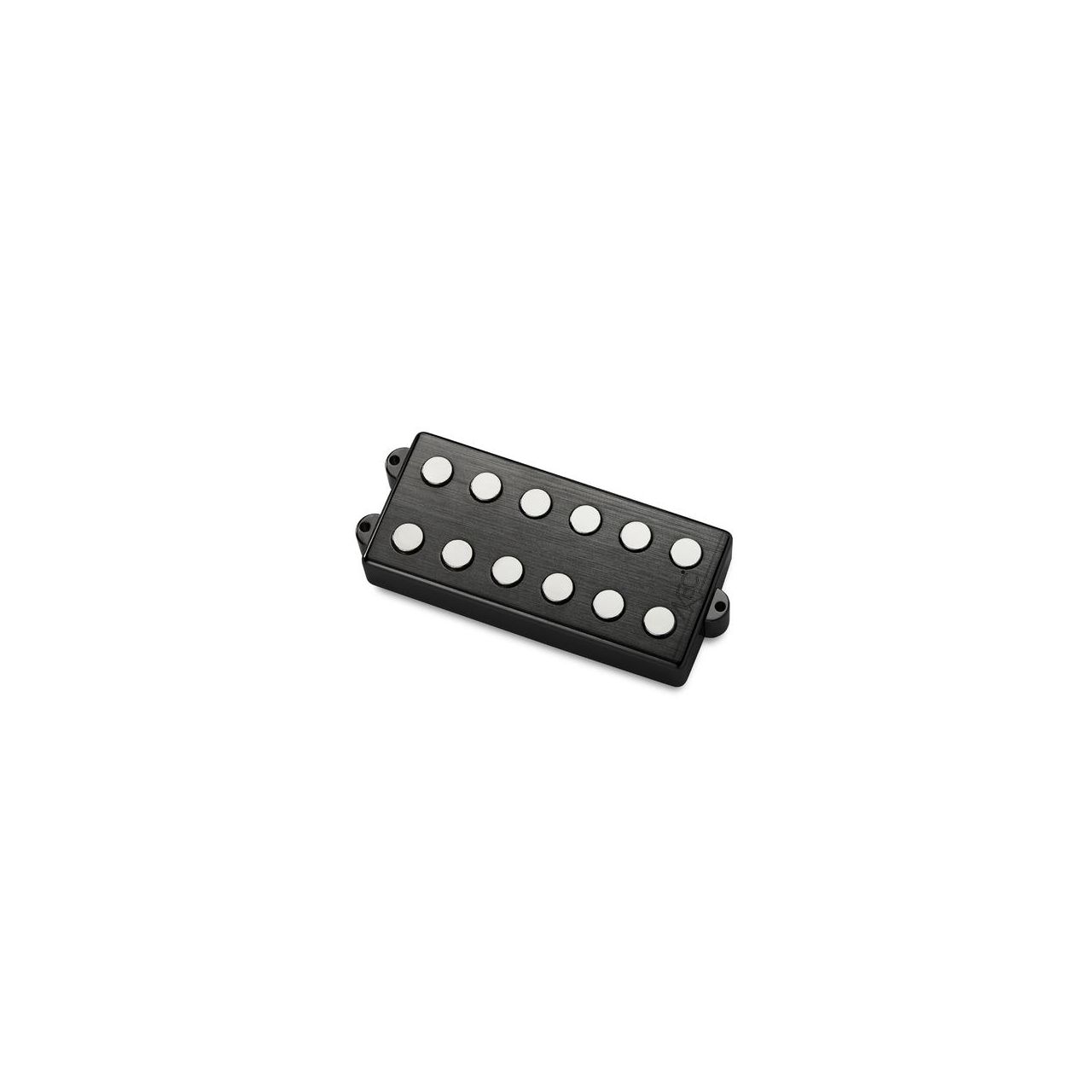 Passive MM-Style Bass Pickup, Metal Cover, 6-String, Neck - Brushed Black Chrome 	