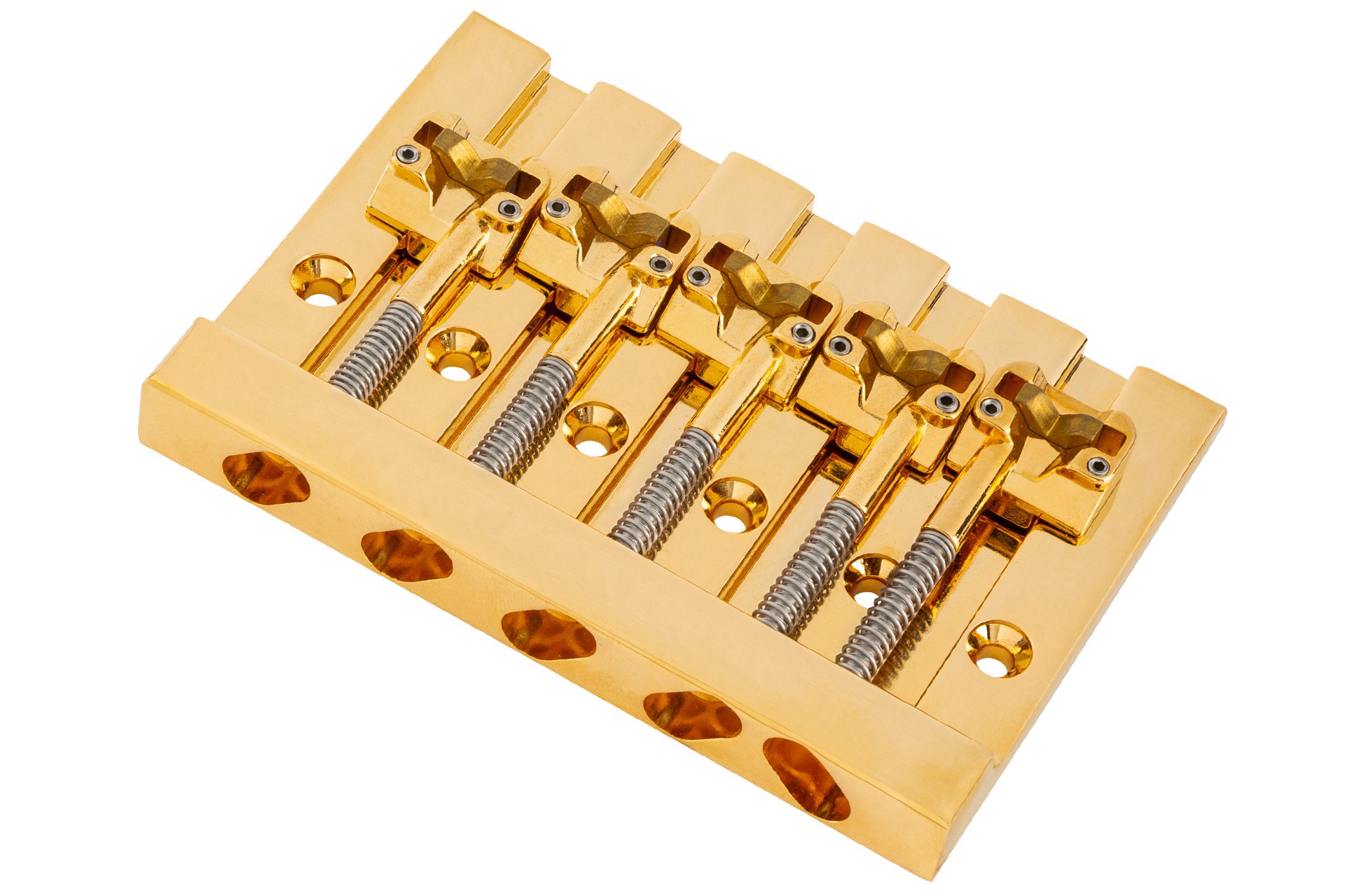 HIPSHOT 5 String KickAss Bass Bridge - Mounting Style II - Gold