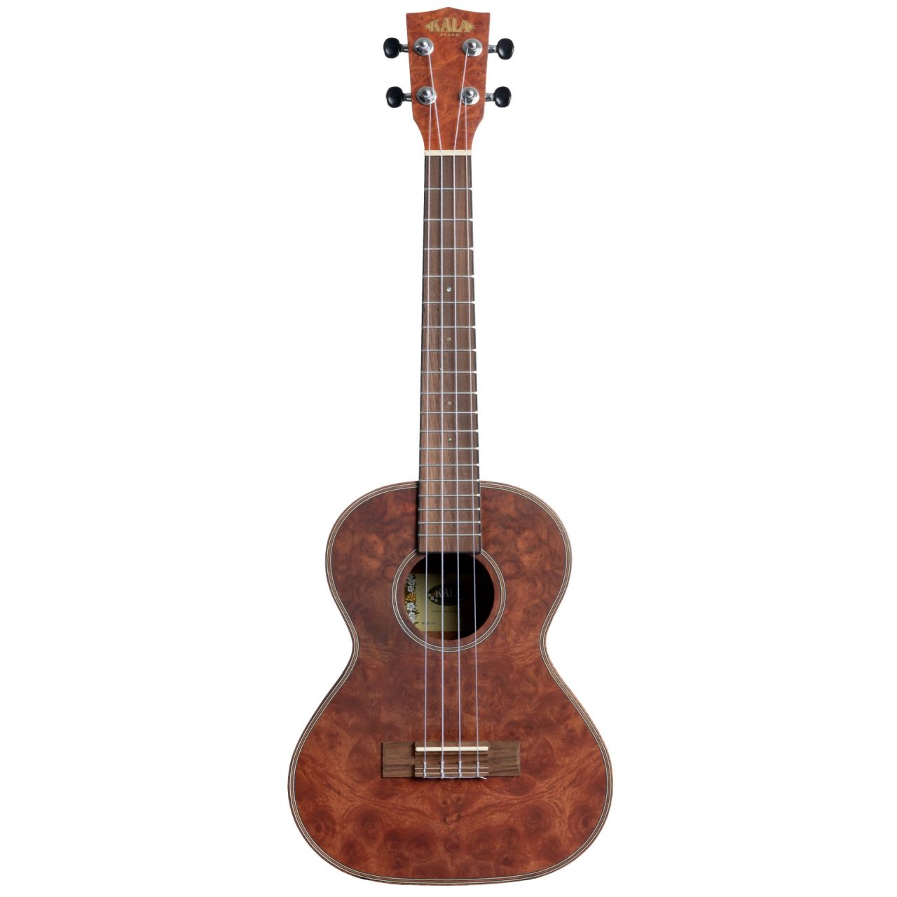 KALA KA-CHOC-BUR-T - Chocolate Exotic Burl Tenor Ukulele, with Bag (UB-T) 