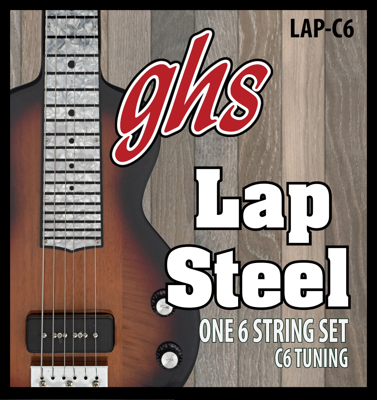 Electric Lap Steel String Set (LAP-C6), Nickel-Plated Steel - C6 Tuning, 015-036