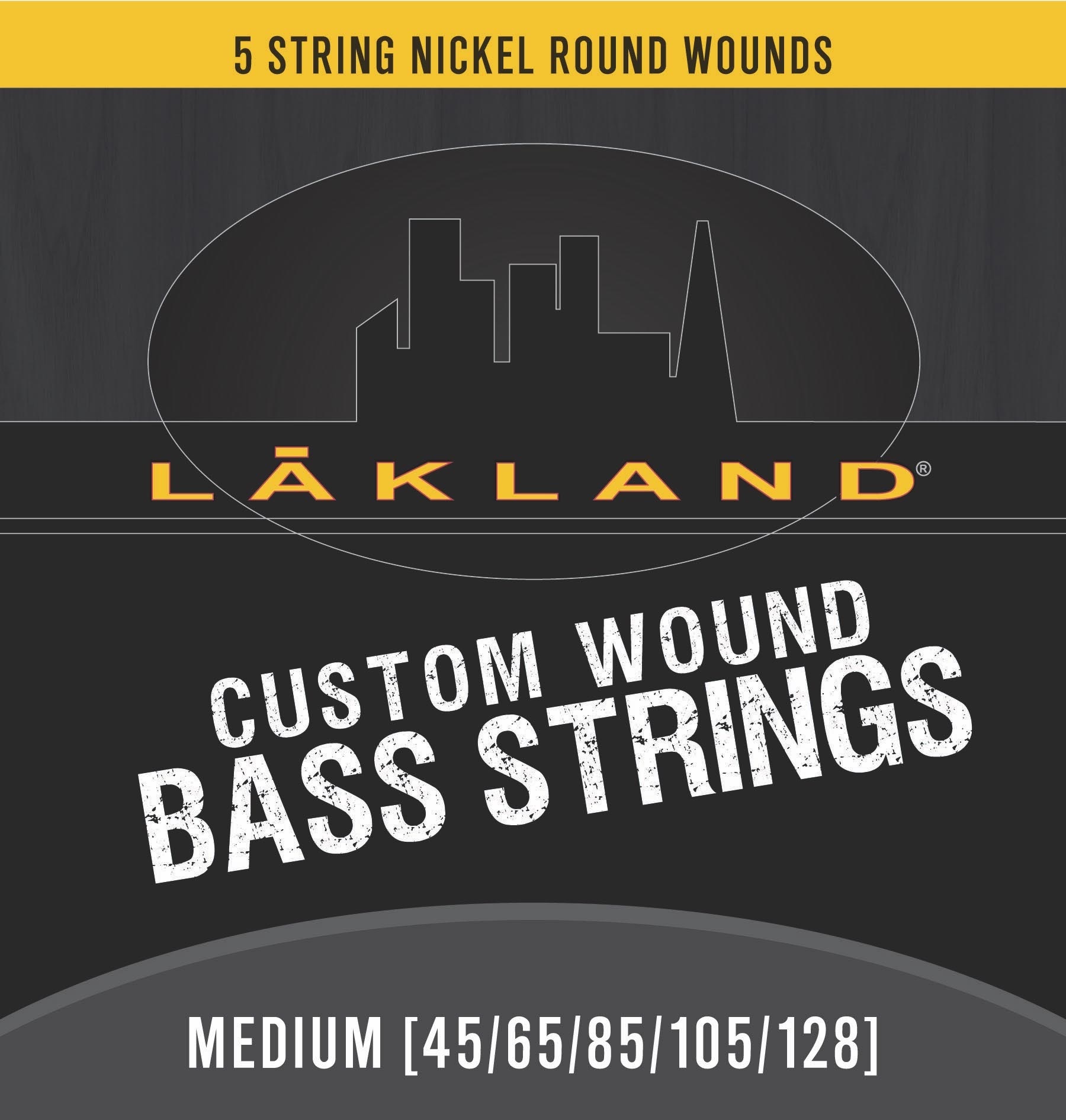 Custom Wound Nickel - Electric Bass String Set, 5-String, Medium, .045-.128