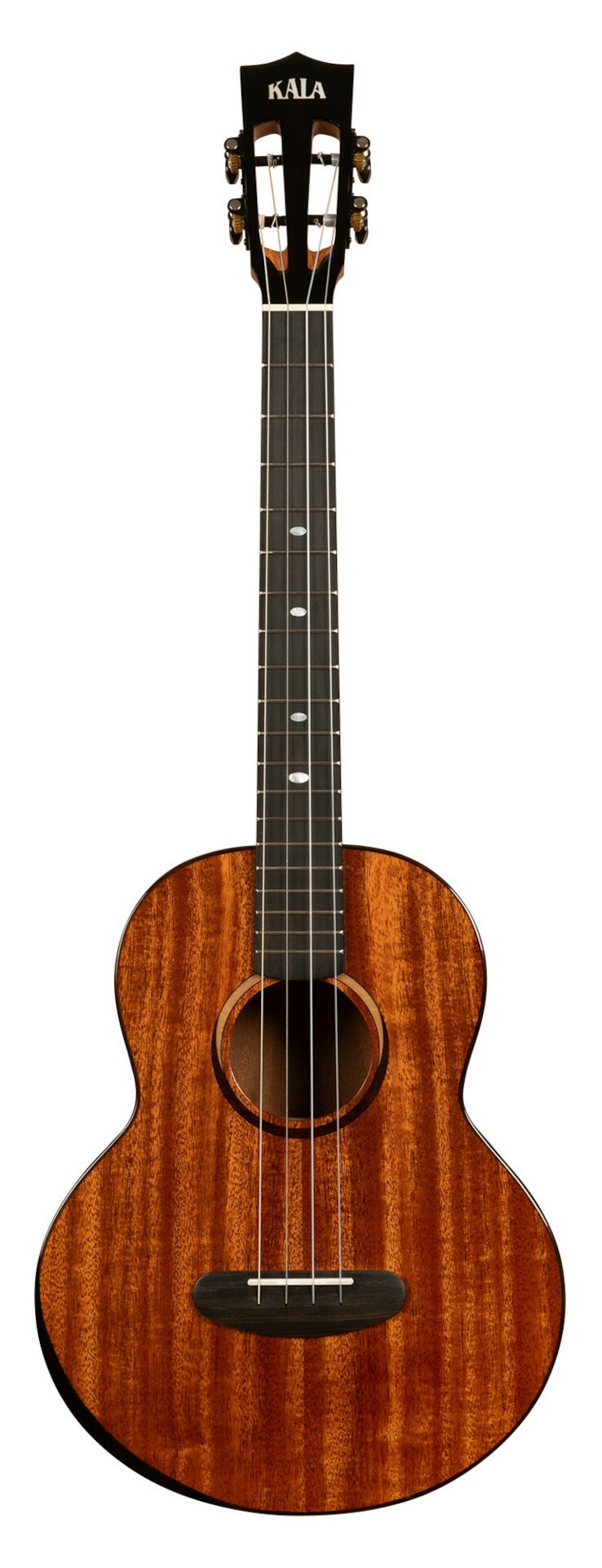 Kala KA-CT-SMH-BG - Contour All Solid Gloss Mahogany Baritone Ukulele, with Bag