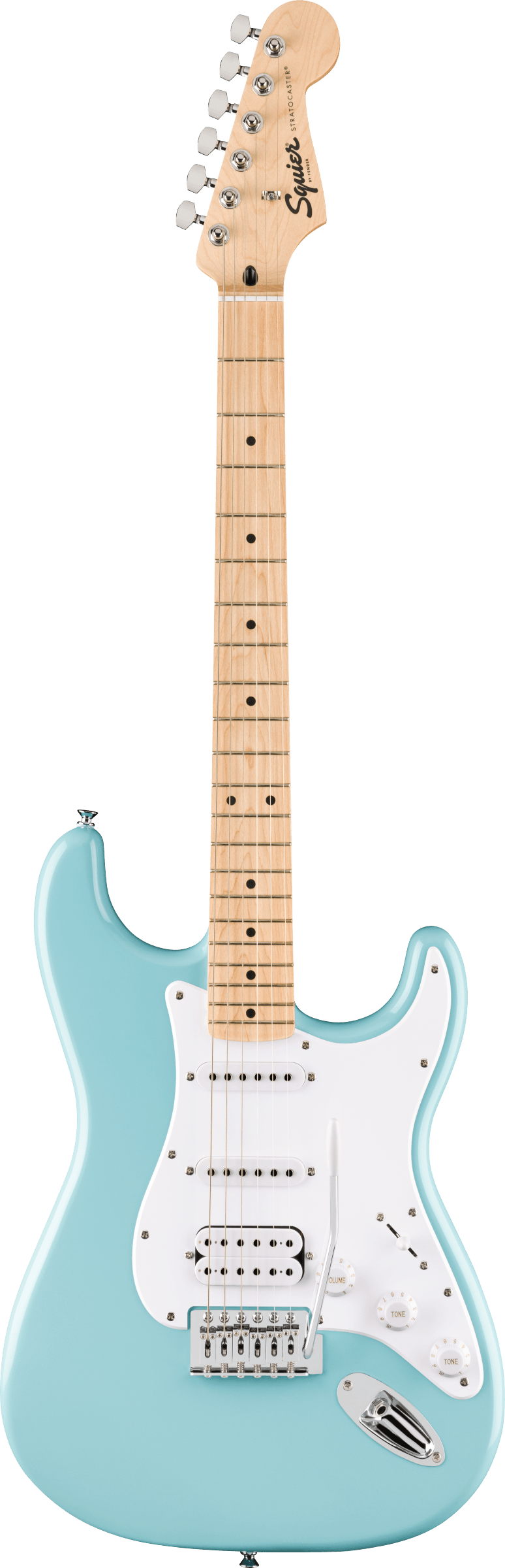 FSR Squier Sonic® Stratocaster® HSS, Maple Fingerboard, White Pickguard, Tropical Turquoise