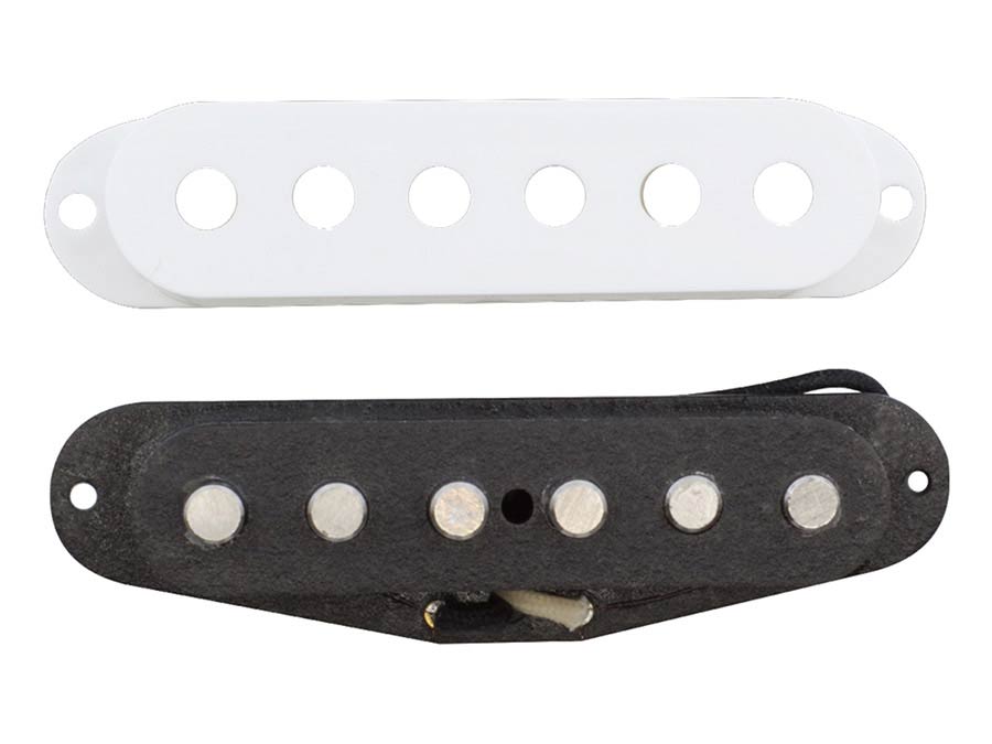 Classic Alpha Single Coil ST Pickup, Alnico 5 rods, Bridge, White