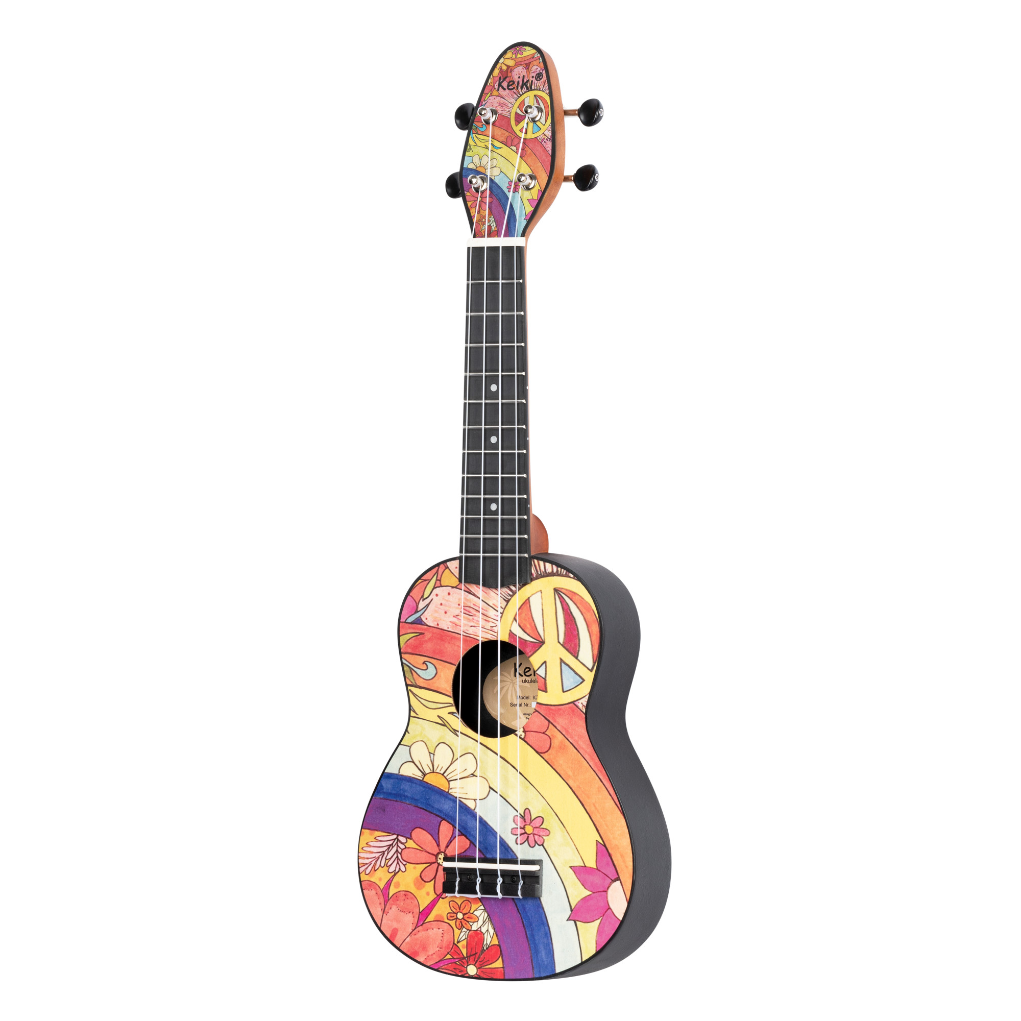 K2 Series Soprano Ukulele Lefty Set - Agathis / Peace '68"