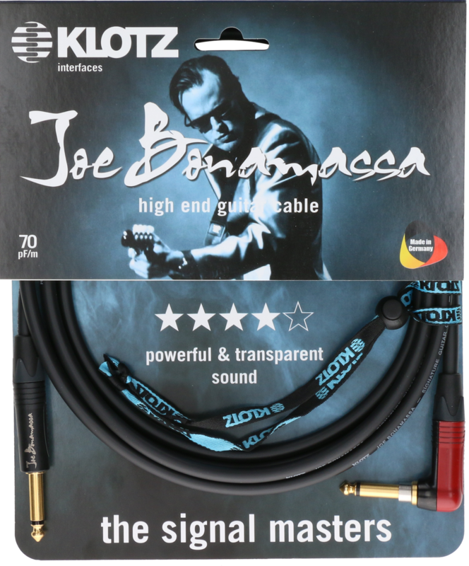 Joe Bonamassa high end, gerade - gewinkelt, neutrik schwarz-rot, 9m