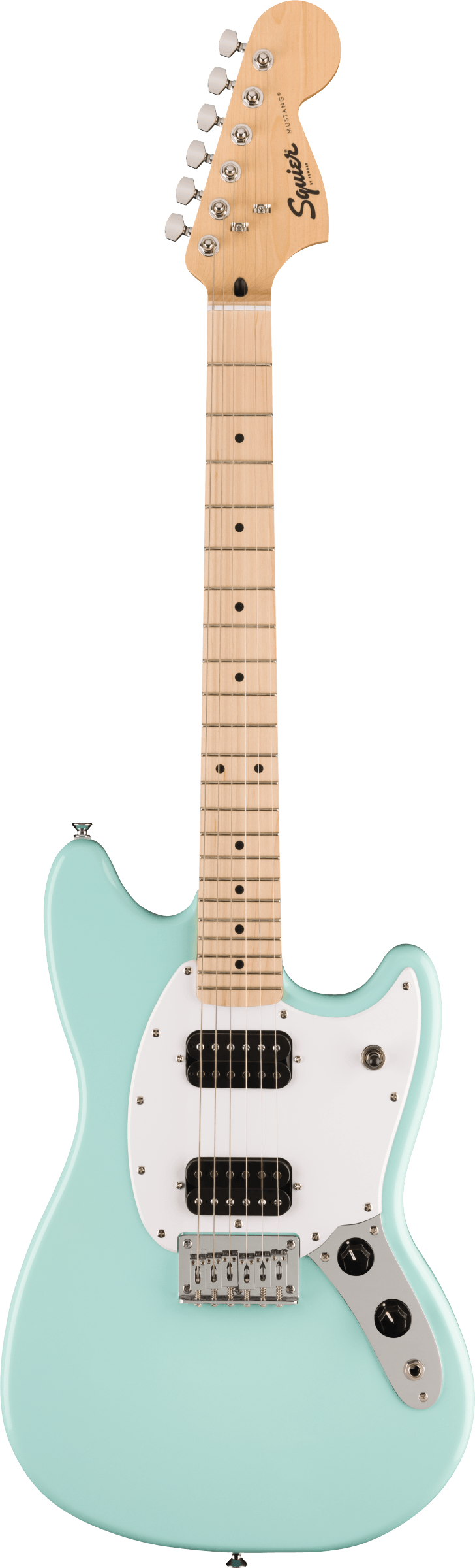 FSR Squier Sonic® Mustang® HH, Maple Fingerboard, White Pickguard, Sonic Blue