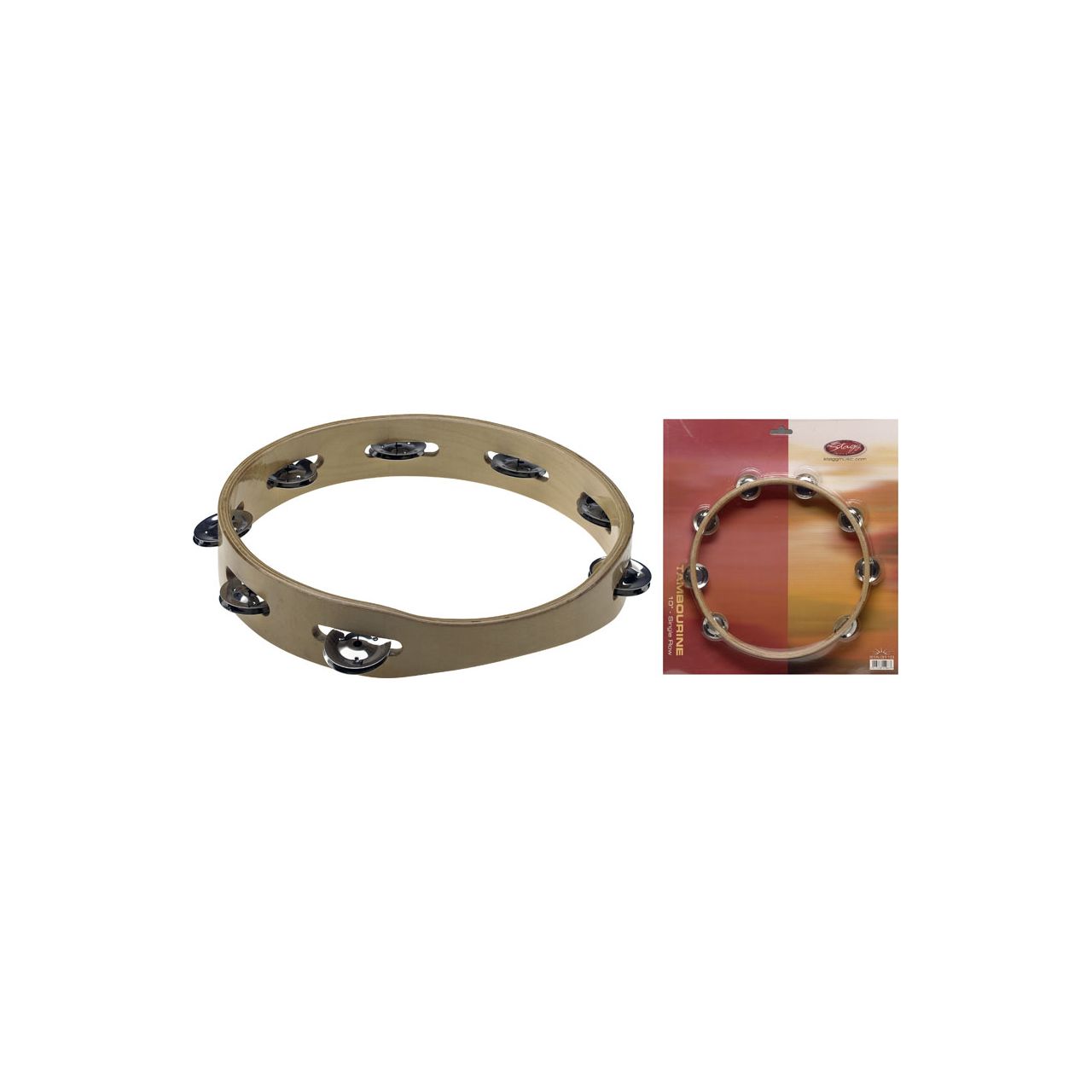 10" Tambourine 1 reihig - Holz STA-3110