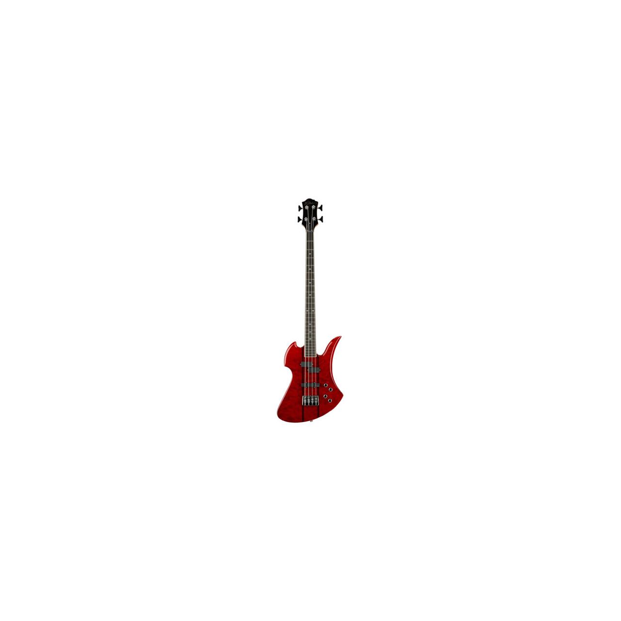 Heritage Classic Mockingbird Bass, 4-String - Quilted Maple Top, Transparent Red