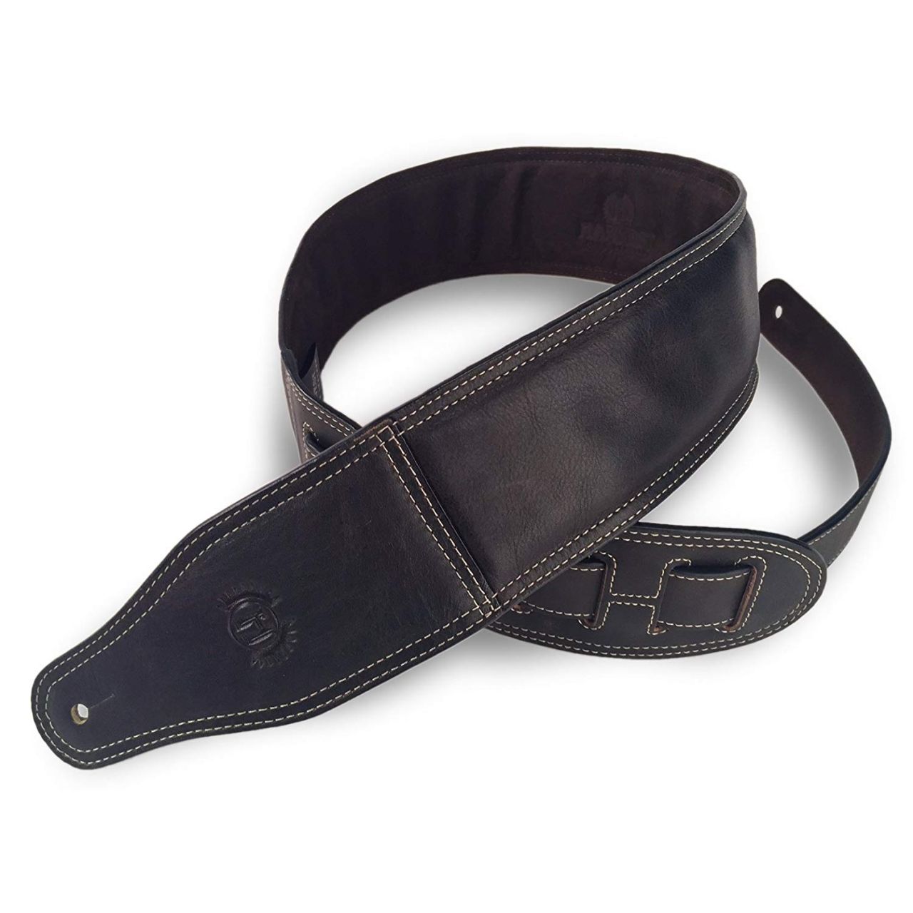 Guitar Strap Long Version Top Grade Nappa - schwarz