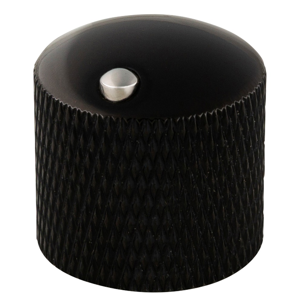 Potentiometer Dome Knob with Convex Indicator - Black