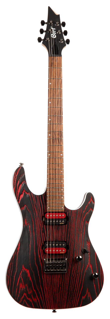 KX300 E-Gitarre Etched Black Red