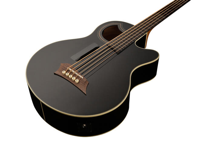 Alien Standard, 5-String, Fretless with Lines - Solid Black Satin "B-Stock"