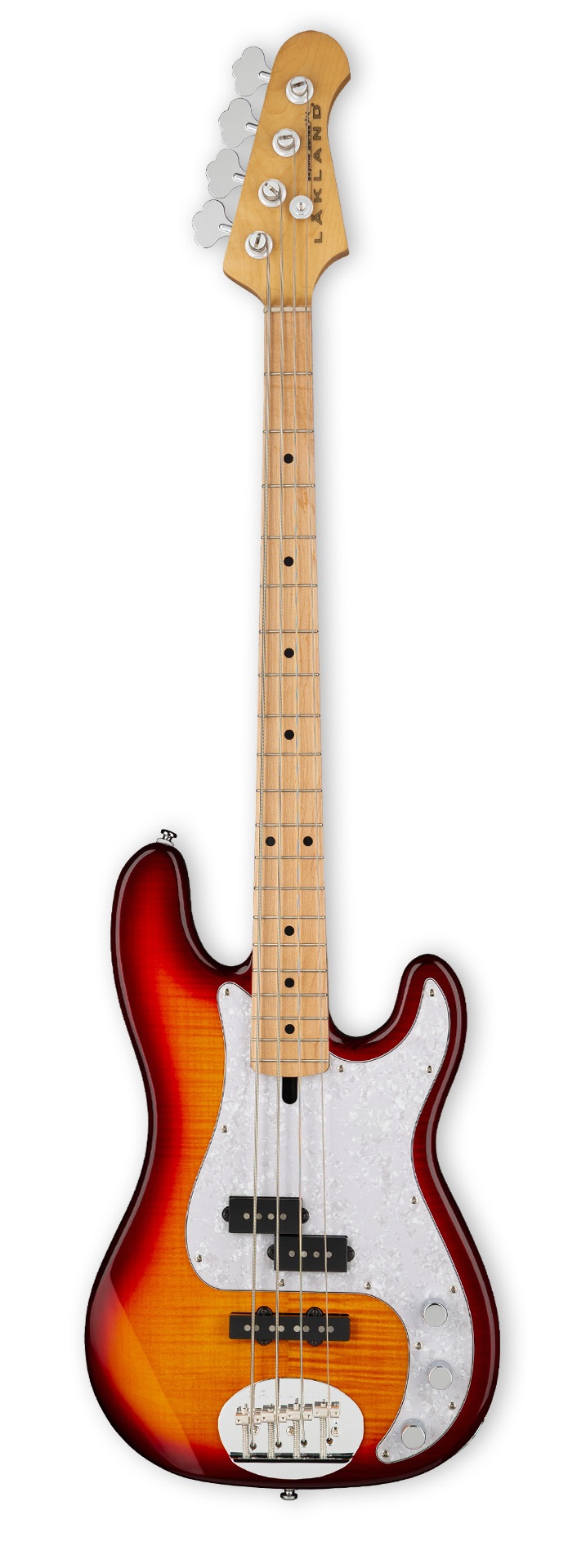 Skyline 44-64 Deluxe Bass, 4-String - Flamed Maple Top, Honey Burst Gloss, Maple Fingerboard