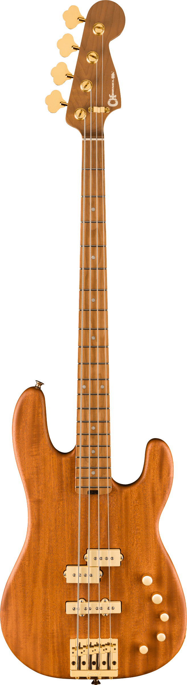 Pro-Mod San Dimas® Bass PJ IV MAH, Caramelized Maple Fingerboard, Natural Mahogany