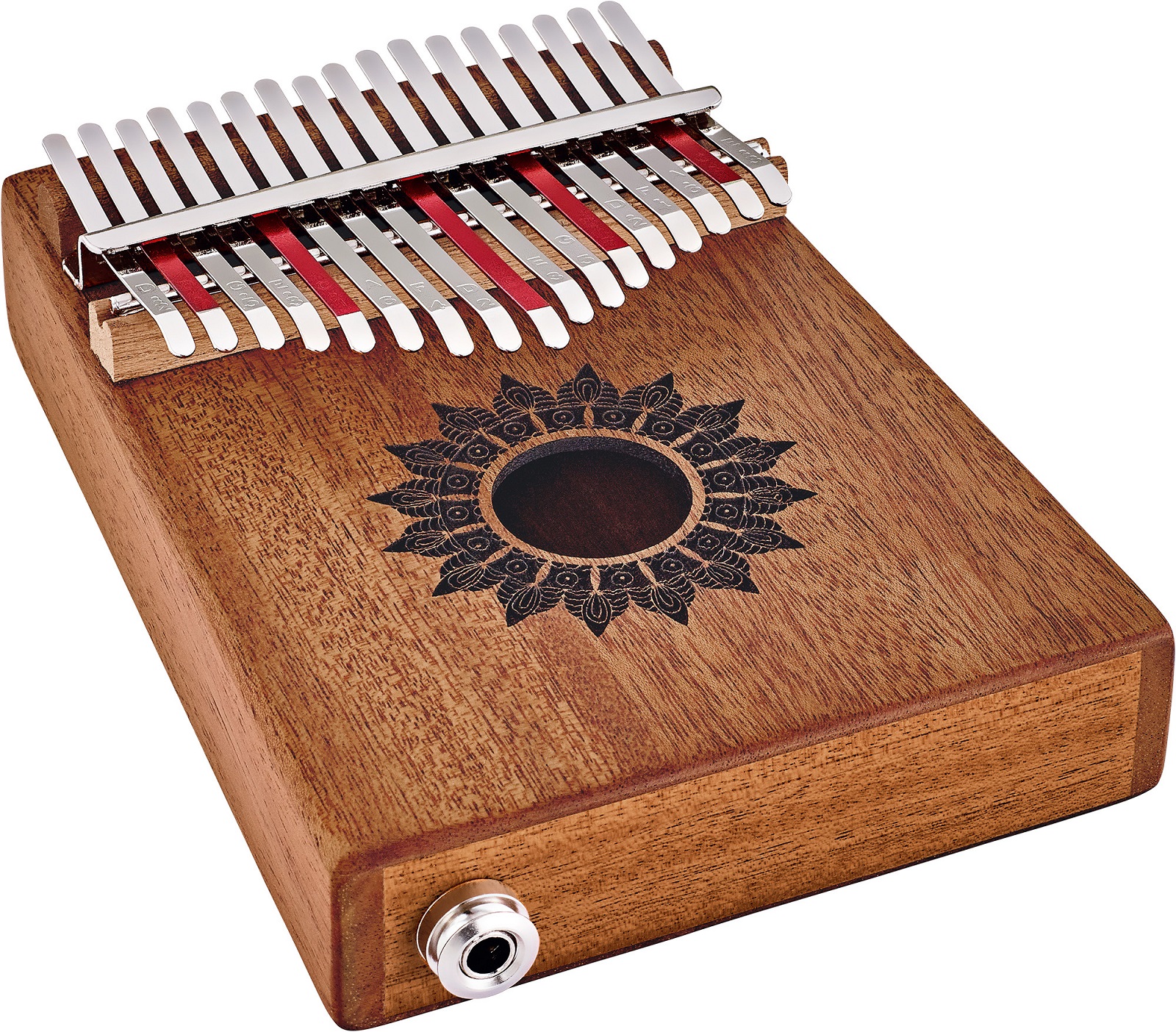 Soundhole Pickup Kalimba - 17 Töne / Mahagoni