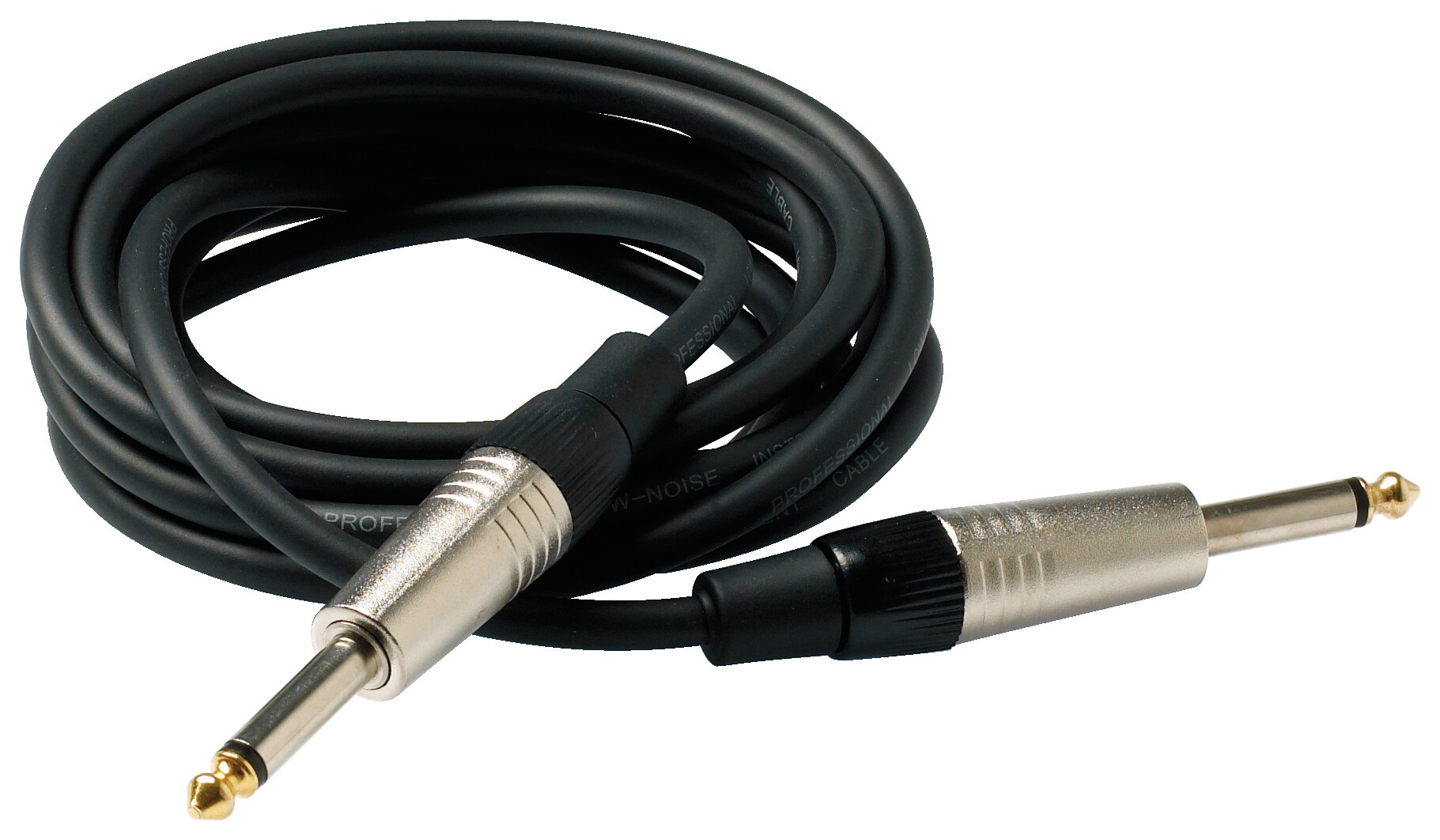 Instrument Cable - straight TS (6.3 mm / 1/4"), 3 m / 9.8 ft - Black