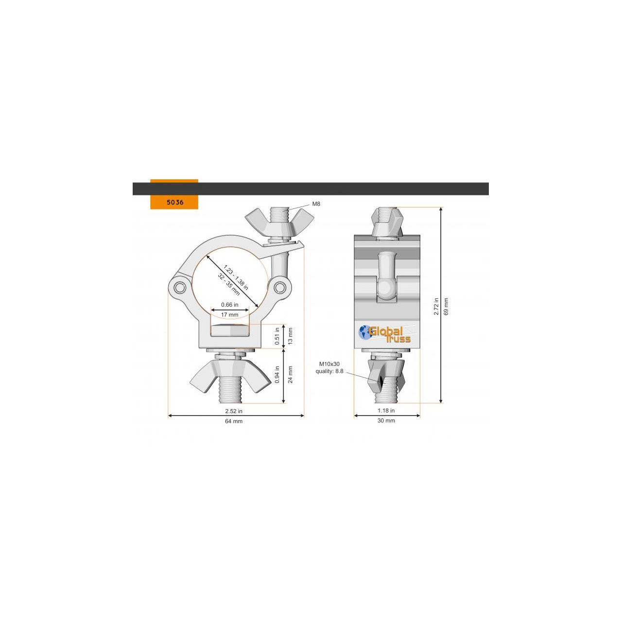 Half Coupler Small 32-35 mm