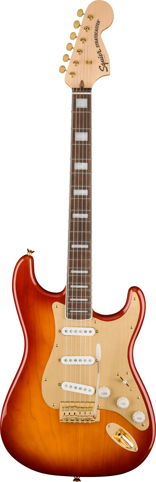 40th Anniversary Stratocaster®, Gold Edition, Sienna Sunburst