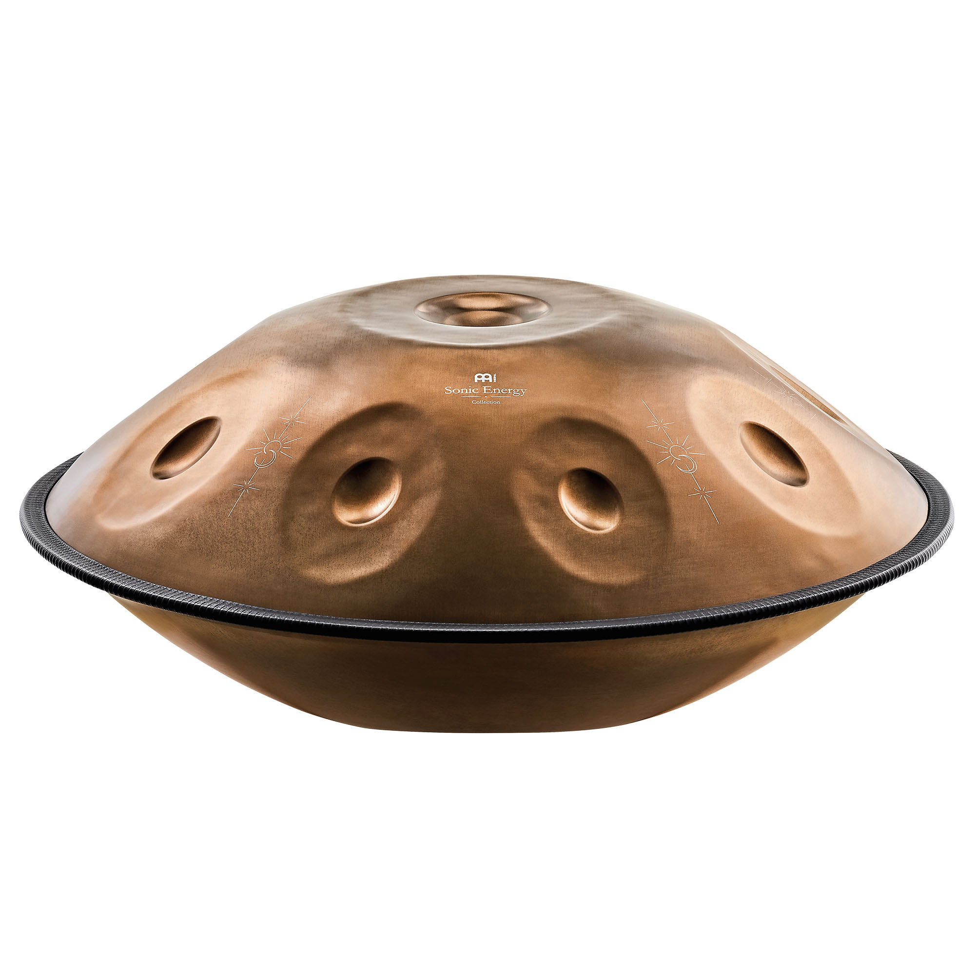 Sensory Handpan, Edelstahl, B2 Amara, 9 Töne, 432 Hz, Vintage-Kupfer, Graviertes Design