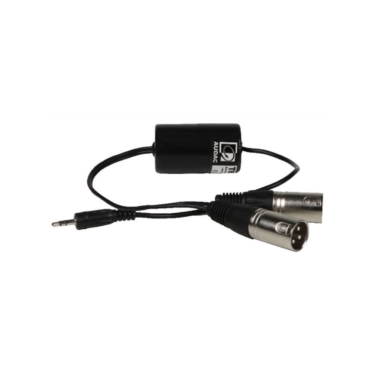 Audac TR 2080 - Ground Loop Isolator- 3,5 mm Klinkenstecker auf 2x XLR male