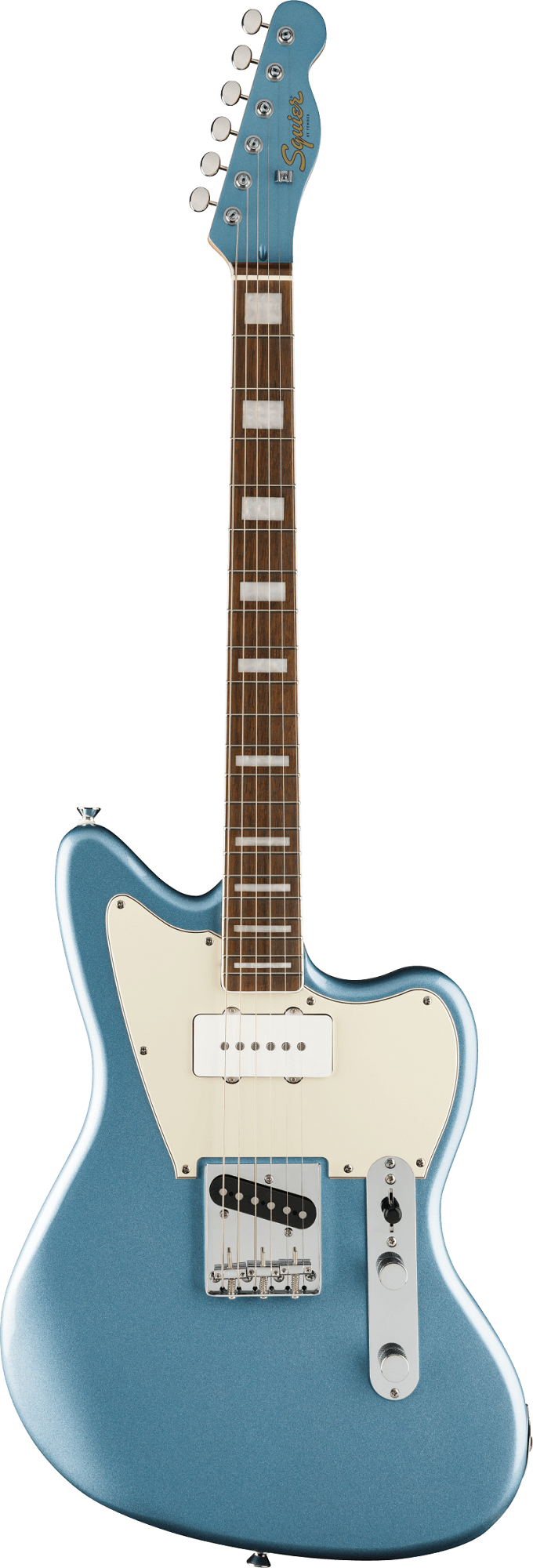 Limited Edition Paranormal Offset Telecaster® SJ, Laurel FB, Parchment Pickguard, Ice Blue Metallic