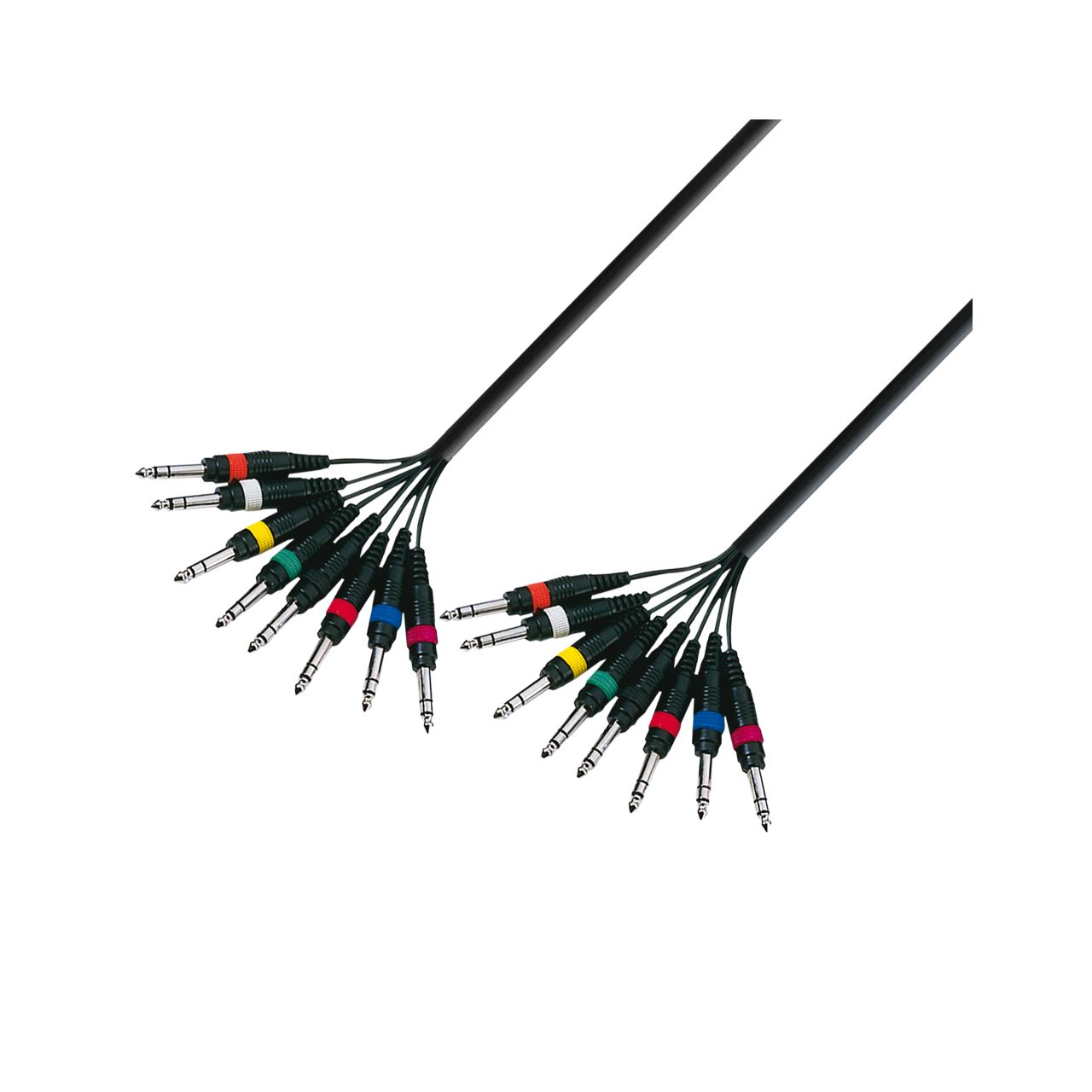 Multicore Kabel 8x6,3mm Klinke stereo auf 8x6,3mm Klinke stereo 5m