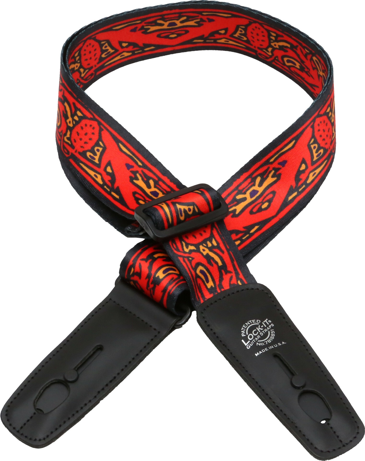 Lock-It Strap 2" Bob Masse (LIS 037 BM-7), Red Thistles